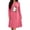 Hot Pink D, variant on Stamzod Women's Long Sleeve House Dress Halloween Print Crewneck Sleep Shirt Plus Size Nightgowns for Women XXL