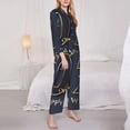 thumbnail image 3 of Balery 2025 New Year 2 Conjunto de Pijama con Estampado para Mujer, Conjunto de Dos Piezas con Manga Larga, Ropa de Dormir Suave con Bolsillos, Pijamas Cómodos-XX-Large, 3 of 7