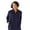 Navy Blue, variant on ave. Solano Women's Four Pocket Athletic Scrub Jacket in Black, L