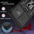 thumbnail image 6 of Compatible Samsung Galaxy S23 Ultra Phone Case with Camera Cover Protector &Metal Stand,Rugged Shockproof Soft TPU + Hard PC Protective S23 Ultra 5G Case for Samsung Galaxy S23 Ultra Cases Black, 6 of 14