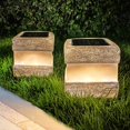 thumbnail image 1 of 2 Pack Solar Rock Lights Outdoor - Solar Powered Landscape Ground Fake Rocks Light Waterproof with Warm LED Lights for Table Patio Yard Garden Pathway Walkway Decor(Grey), 1 of 1