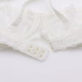 thumbnail image 4 of Uhndy Women's Balconette Bra Demi-Cup Bra Underwire Sexy Casual Solid Lace Bra and Thongs Bra Set White 36D Bra, 4 of 5