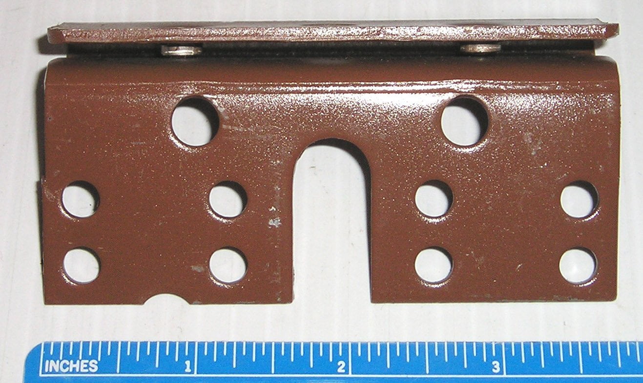 Double Hook Bed Rail Flat Slot Plate Kit 1 Hook 2 Pins 2" Long x 19/64" 