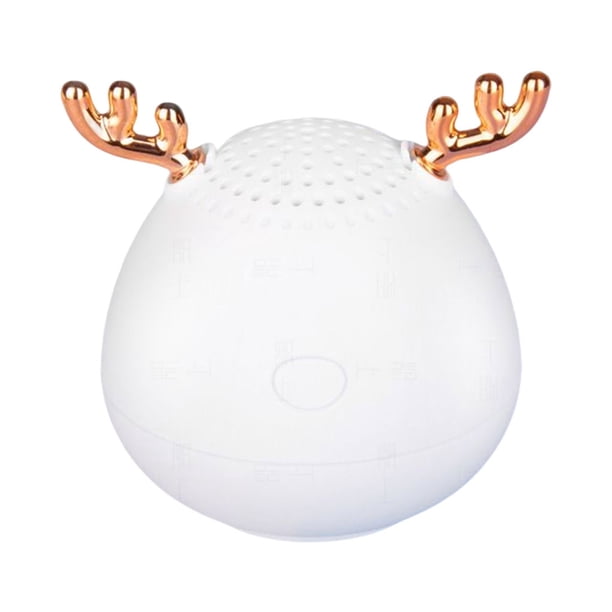 Inteprter Altavoz recargable compatible con Bluetooth, altavoz portátil para fiesta en casa, reproductor de música, caja de sonido, decoración de mesa, Videojuegos y accesorios Blanco