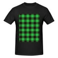 thumbnail image 4 of Bingfone Buffalo Plaid Green Black Men'S Loose Fit Short-Sleeve Pocket T-Shirt, 4 of 7