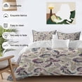 thumbnail image 4 of Purple Teal Ethnic Bedding 3 Piece Duvet Cover Set Twin Size, Boho Modern Geometric Abstract Art Soft Microfiber Comforter Cover with Zipper Closure & Pillowcases, Wrinkle & FadeResistant Quilt Cover, 4 of 9