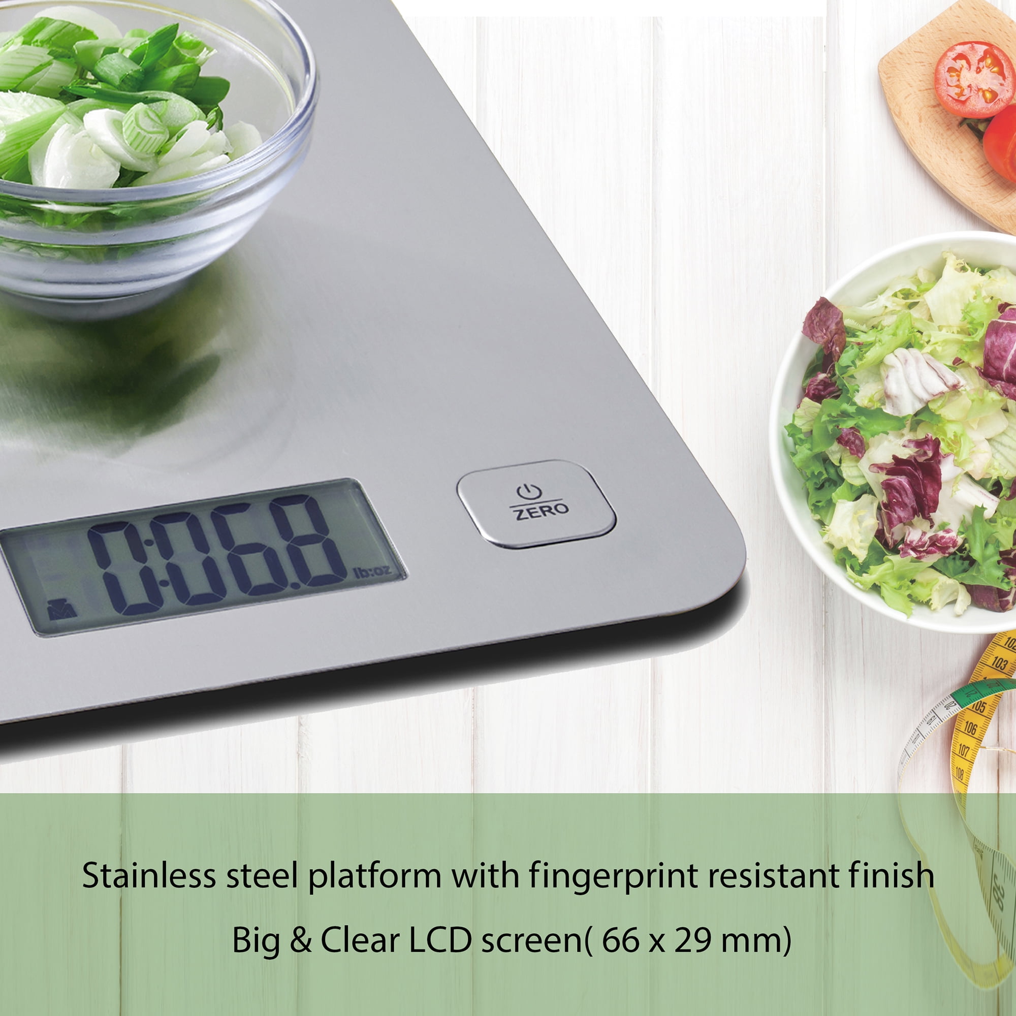 Food Digital Kitchen Weight Scale Grams & Ounces, Small, Backlit Stainless  Steel - Plugsus Home Furniture