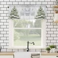 thumbnail image 4 of Winter Pine Tree Valances for Windows Snowflakes Christmas Tree Plant Rod Pocket Curtain Valance Window Treatment Short Curtains for Kitchen Living Room, 54"x18", 4 of 5