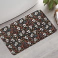 thumbnail image 2 of Colorful Skull Flower Pattern Bathroom Rugs Mat,Non Slip Microfiber Bathroom Rug,Rubber Backing,Soft Bathroom Mats for Bathroom Floor,Tub and Shower,17x30in(43x75cm), 2 of 5