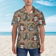 thumbnail image 4 of Lsque Santa Claus cute pattern Hawaiian Shirt for Men, Unisex Summer Beach Casual Short Sleeve Button Down Shirts-Large, 4 of 9
