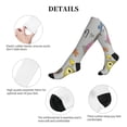 thumbnail image 5 of Lsque Cartoon Owls Pattern Sport Compression Socks for Men & Women 15-20 mmHg Knee High Nurse Pregnant Running Medical and Travel Athletic, 5 of 6