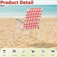 thumbnail image 3 of Zimtown 2 Pack Lawn Chair Set Patio Folding Web Outdoor Portable Camping Chair(Red & White), 3 of 9