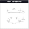 thumbnail image 6 of Hickory Hardware P2280-MB 3 in. Center to Center Zephyr Collection Pull, Matte Black Finish, 6 of 7