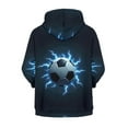 thumbnail image 2 of Chaqlin Lightning Soccer Comfy Casual Hoodie for Girls Long Sleeve with Pockets Lightweight Loose Fall Outerwear Size 12-14, 2 of 6
