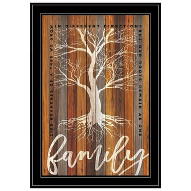 Family Roots by Marla Rae Printed Framed Wall Art Wood Multi-Color