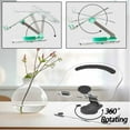 thumbnail image 3 of Papapt Adjustable Laptop Stand, Acrylic Transparent Portable Laptop Stand with 360° Rotating Base Ergonomic Foldable Book Holder for Desk (Black), 3 of 5