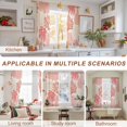 thumbnail image 2 of Sheer Curtain 63 Inch Length 2 Panels Light Filtering Window Curtain Coral Pink Red Sheer Voile Curtains Rod Pocket Window Treatment for Kitchen Living Room Coastal Nautical Ocean Beach, 2 of 3