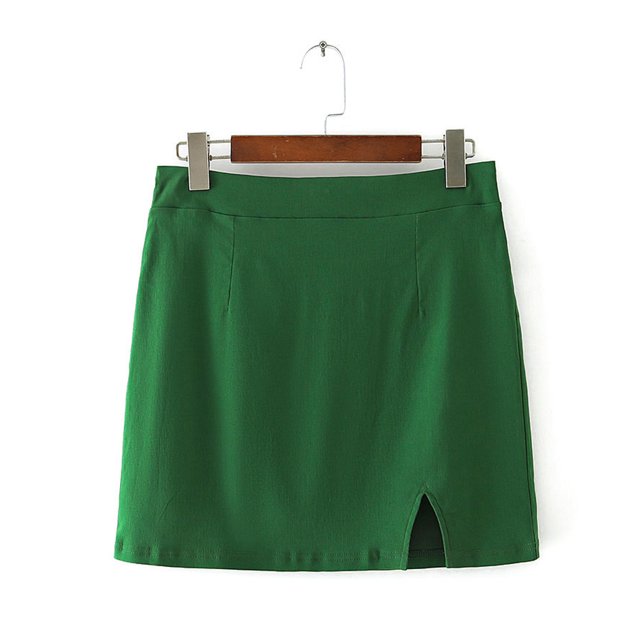 Fashion Women Solid Drawstring High Waist Lrregular Sexy Mini Skirt