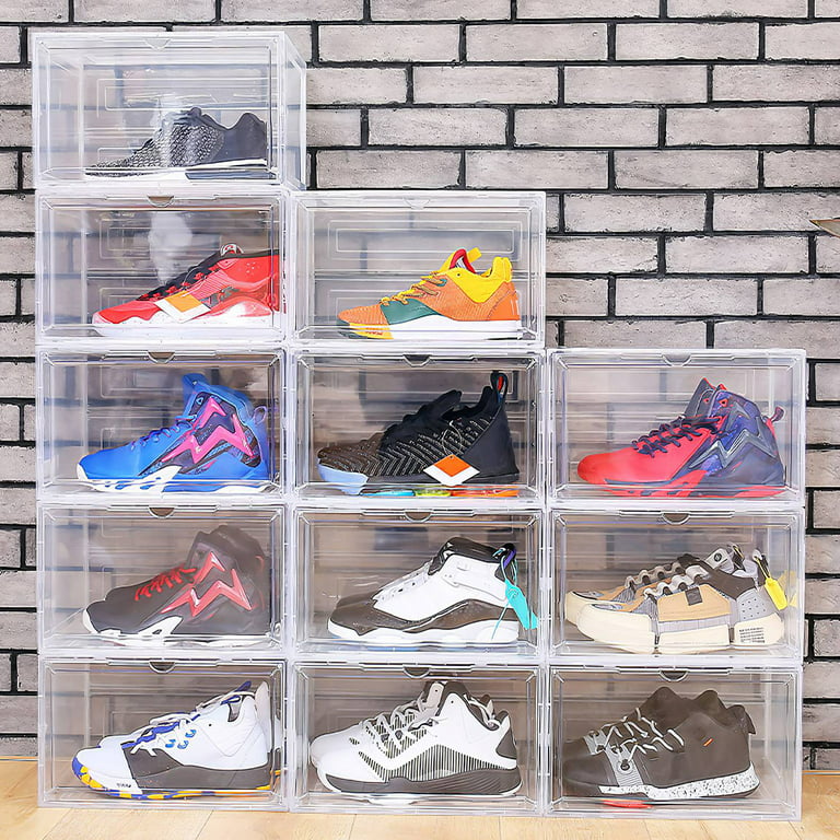 Transparent Shoe Organizer, Foldable Shoe Storage Box, Dustproof