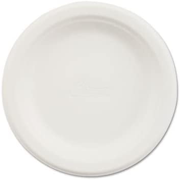 Paper Dinnerware, Plate, 6" dia, White, 125/Pack