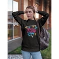 thumbnail image 2 of 90s Neon Party Sweatshirt Women -Image by Shutterstock, Female Medium, 2 of 4
