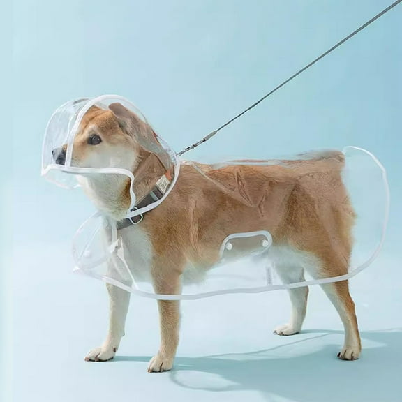 ​​Clear Dog Raincoat - Waterproof Pet Rain Jacket for Small Dogs, Lightweight & Breathable Summer Protection，7.7lb-9.9lb