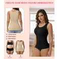 thumbnail image 5 of MANIFIQUE 2 Packs Women Tummy Control Shapewear Lace Tank Tops Seamless Compression Tops Slimming Body Shaper Camisole, 5 of 8