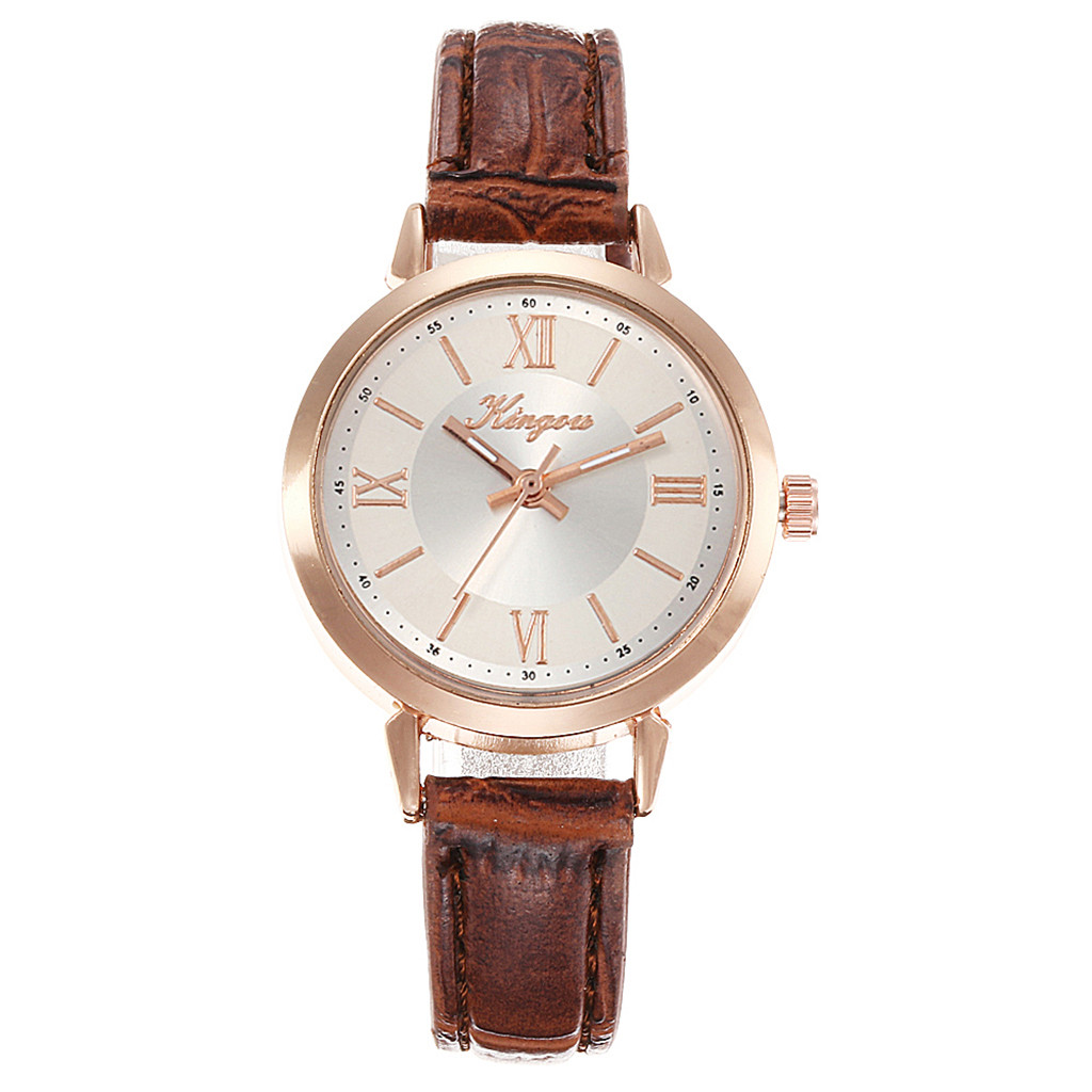 Simple Without Digital Scale Rose Gold Shell Belt Quartz Fashion Female Watch Walmart Com