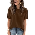 thumbnail image 4 of MEICHEN Women's Short Sleeve Pullover Fashion Crew Neck Knitted Shirt Elegant Lightweight Short Sleeve Spring Summer, 4 of 7