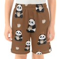 thumbnail image 2 of Panda Coffee Pattern Athletic Shorts Breathable with Comfort Fit Drawstring Casual Sweatshorts X-Large, 2 of 9