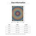 thumbnail image 5 of Disketp Round Mandala Cozy Flannel Fleece Throw Blanket: Has a velvety texture for All Seasons - Perfect for Women, Men, & Kids"50"x40", 5 of 6