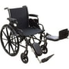 Roscoe Medical Steel Reliance III Wheelchair, 18" Seat with Elevating Legrests, 250 lb Capacity