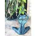 thumbnail image 3 of Large 16.5" Tall Aluminum Meditating Yoga Frog Toad Decorative Outdoor Statue, 3 of 4