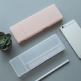 thumbnail image 5 of Opolski Semi-Transparent Plastic Large Capacity Pen Box Pencil Case Stationery Holder, 5 of 8