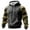 Dark Gray, variant on Men’s Pullover Hoodie with Raglan Camouflage Sleeves and Adjustable Drawstring Hood for Everyday Wear Dark Blue L