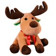 thumbnail image 1 of Animales De Navidad De 9,8 Pulgadas, Juguete De Peluche De Alce De Peluche Con Regalo De Bufanda Roja Para Niños Eigraketly HA039192-00, 1 of 5