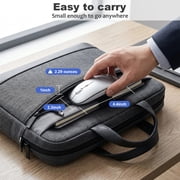 SANPTENT LED Wireless Mouse, Slim Rechargeable Silent Mouse, 2.4G Portable USB Optical Computer Mice with USB Receiver - Silver