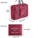 thumbnail image 5 of Bolsa de Viaje Grande Fdit de Tamaño Plegable Equipaje de Viaje de Mano Llevar Bolsa de Deporte Gimnasio color rojo vino, 5 of 6