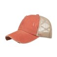 thumbnail image 4 of WEIYLL Beret Hat Women Men Washed Light Version Elastic Drawstring Distress Ponytail Mesh Tongue Headwear, 4 of 4