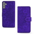 thumbnail image 2 of Feishell Flip Wallet Case for Samsung Galaxy S23 Plus 6.6 inch,Shockproof Embossed Pattern PU Leather Magnetic Clasp Folio Protective Phone Cover with Kickstand & Card Slots,Purple, 2 of 7