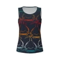 thumbnail image 4 of Easygdp Cartoon Sharks Women's Workout Tank Top, Running Top, Hiking Shirt, Quick-Dry for Running, Yoga, Hiking - Large, 4 of 9