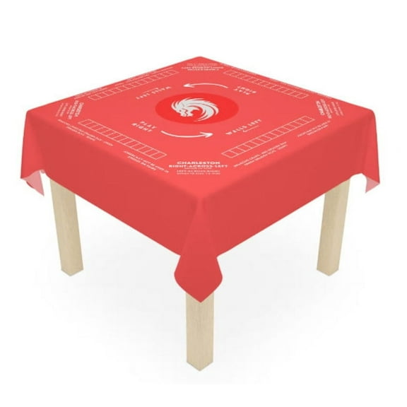 Premium Mahjong Mat with Rules - Mahjong Tablecloth Size 55 x 55, Mahjong game with Instructions, solid color variations