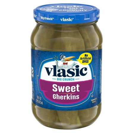 2 Pack - Vlasic Pickle Gherkins Sweet 16 oz Package May Vary