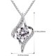 thumbnail image 5 of Collar blanco de oro rosa en plata 925, circonita cúbica, diamenté, regalo para el día de la madre San Valentín Rojo Verde, 5 of 5