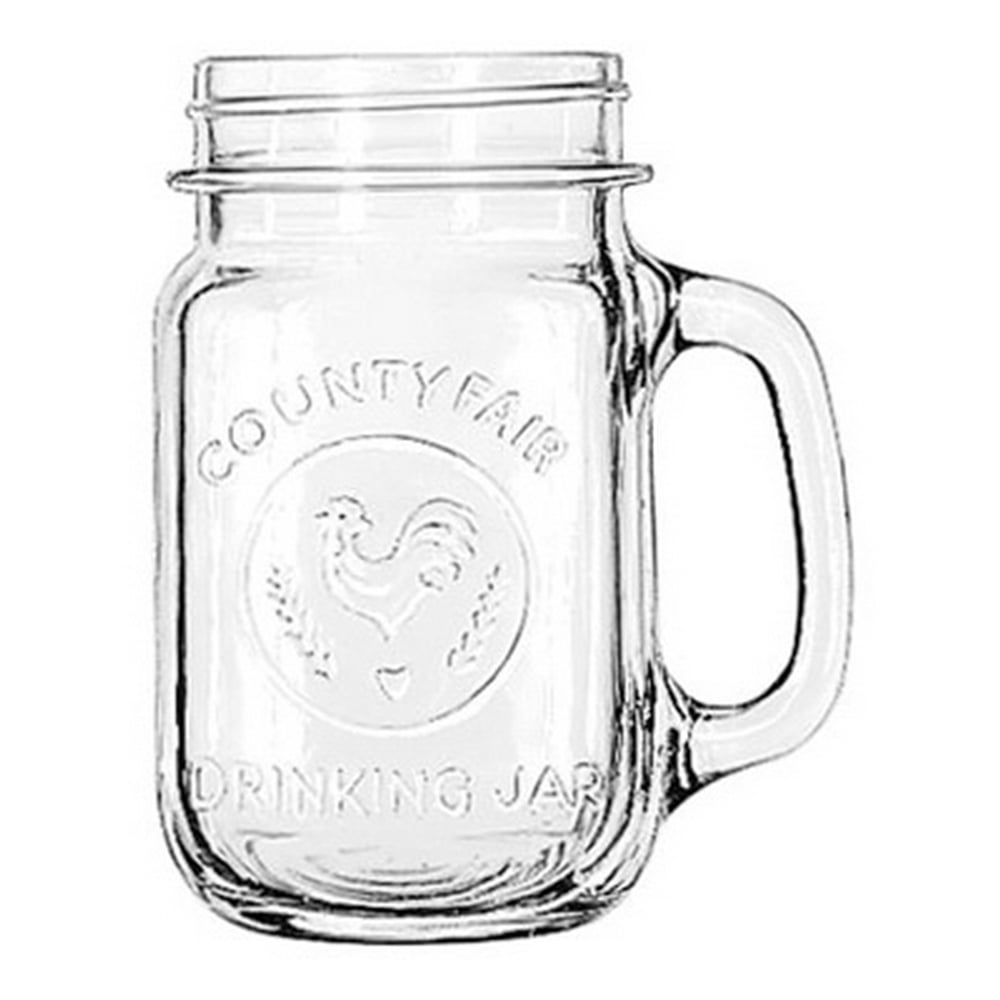 1PK 16.5 OZ Mason Drinking Jar Includes The Words Country Fair Drinking
