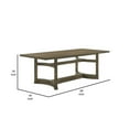thumbnail image 3 of Benjara Stacy 88 Inch Dining Table, Rectangular Top, Rubberwood, Weathered Oak, 3 of 5