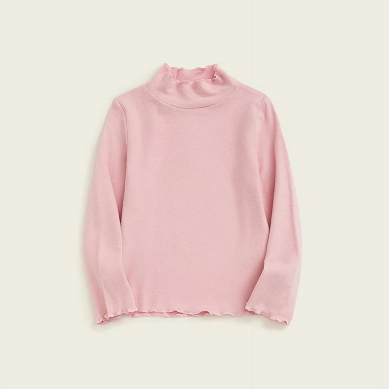 Posijego Toddler Baby Girls Mock Turtleneck Long Sleeve Blouses