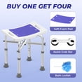 thumbnail image 5 of KEKOY Shower Chair for Elderly, 500lb Adjustable Height Bath Seat with Tool-Free Assembly, Anti-Slip FSA/HSA Eligible Shower Stool for Smaller Bathtub & Bathroom, Ideal for Seniors and Disabled Adult, 5 of 10