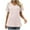 Pink, variant on fatyb Womens Tops Summer Lace Short Sleeve Patchwork V Neck Tunic Shirts Casual Pullover Loose Blouses