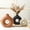 Black&Gray-3Pcs, variant on Black Ceramic Donut Vases Set of 2, Modern Farmhouse Home Decor Vases for Table, Mantel, Bookshelf, Boho Decorative Vases, Fireplace & Living Room Decor